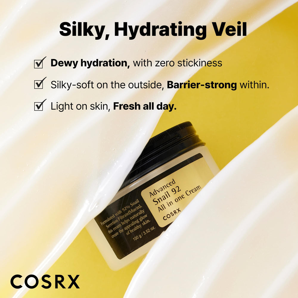 COSRX application on face showing quick absorption benefit