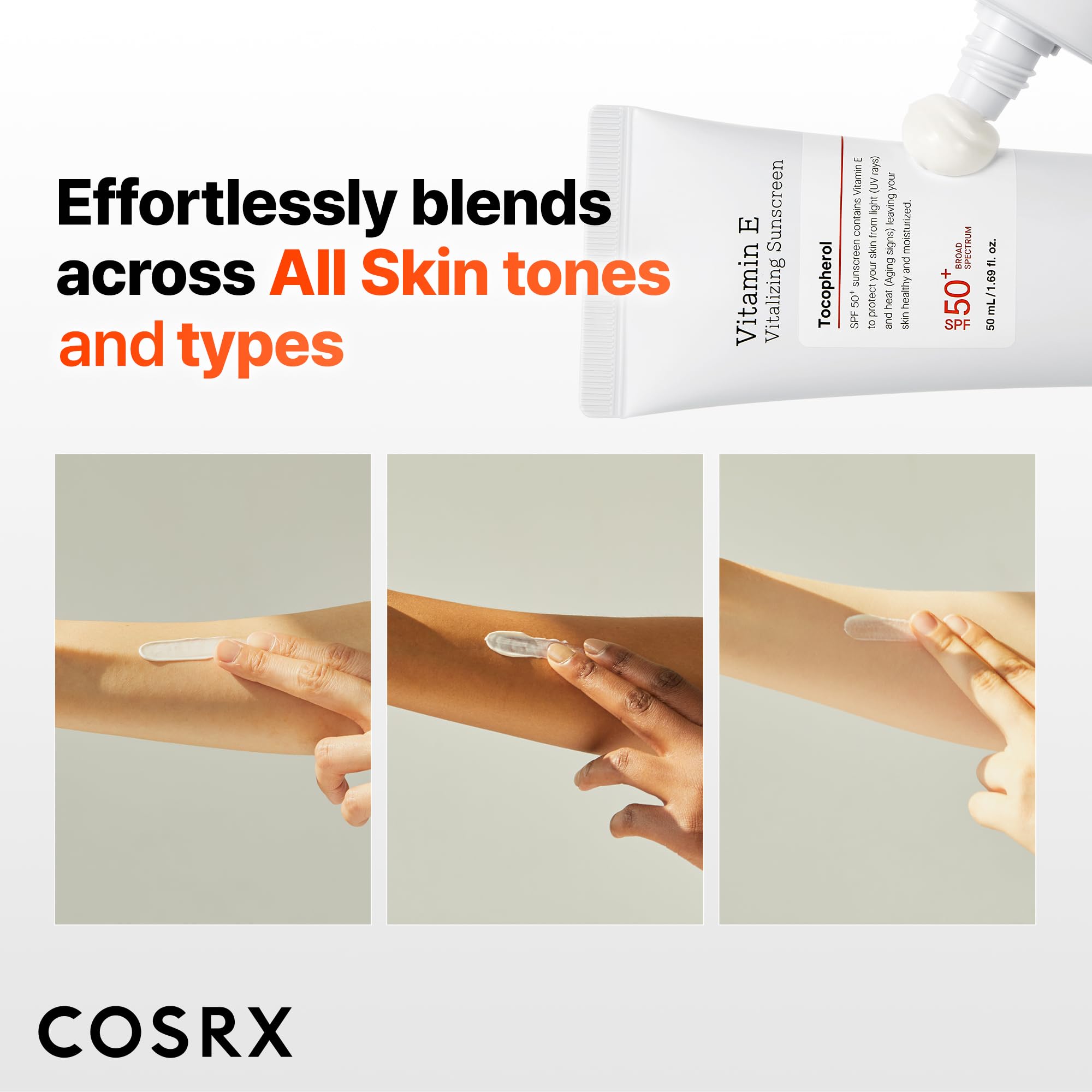COSRX sunscreen in beach bag lifestyle shot showing easy beach-ready protection benefit