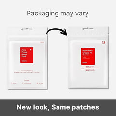 COSRX three patch sizes laid out to show sizing options and coverage