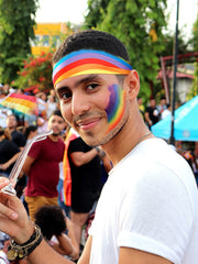 Cosweet lifestyle festival styling showing colorful accessory and visibility benefit