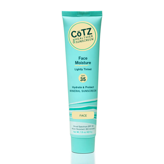 CoTZ face moisture front packaging showing SPF 35 and matte finish benefit
