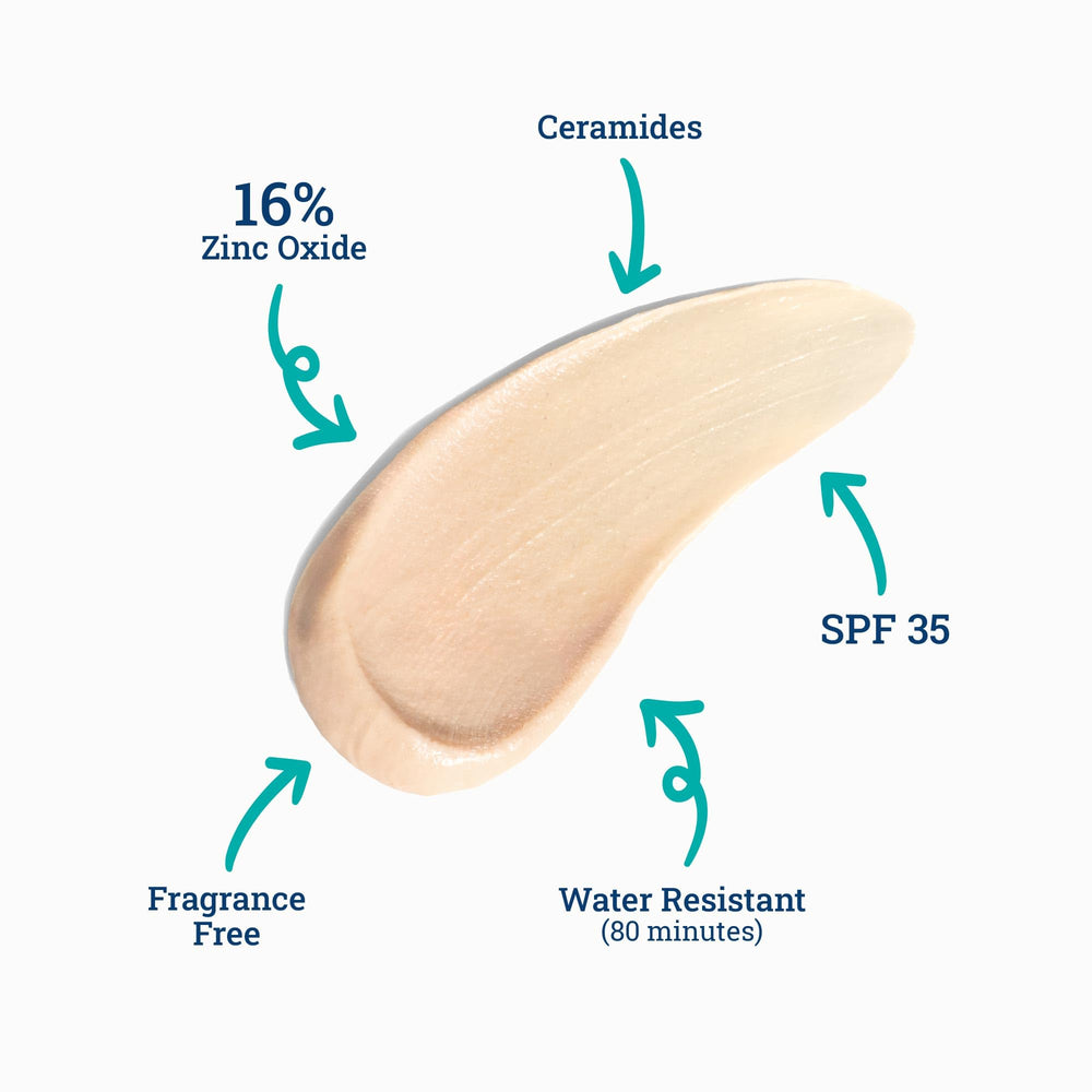 CoTZ swatch on skin illustrating sheer tint and immediate evening of tone