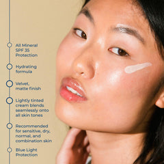 CoTZ texture closeup highlighting lightweight, non-greasy feel on skin