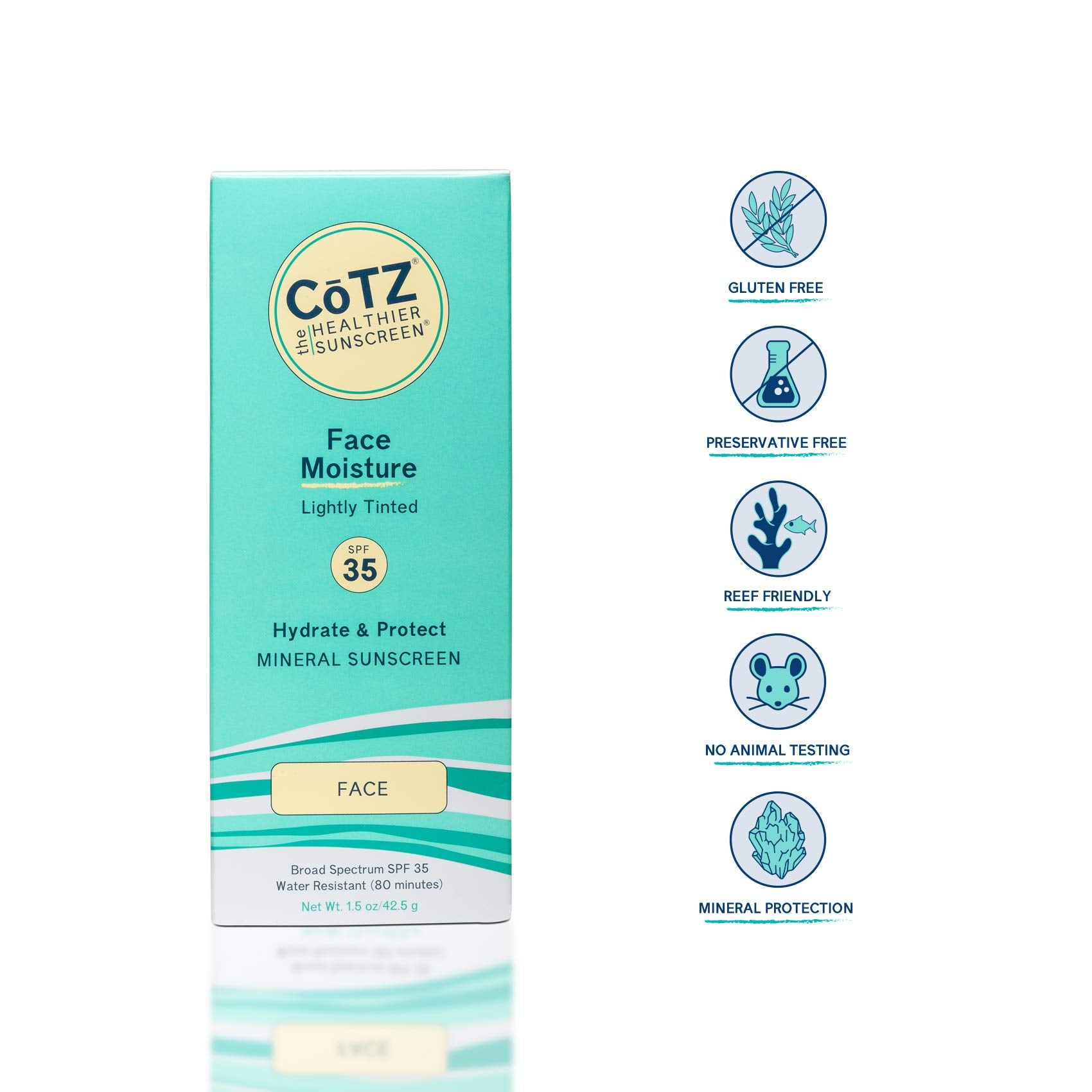 CoTZ tube cap detail emphasizing portable 1.5 oz size and easy dispensing
