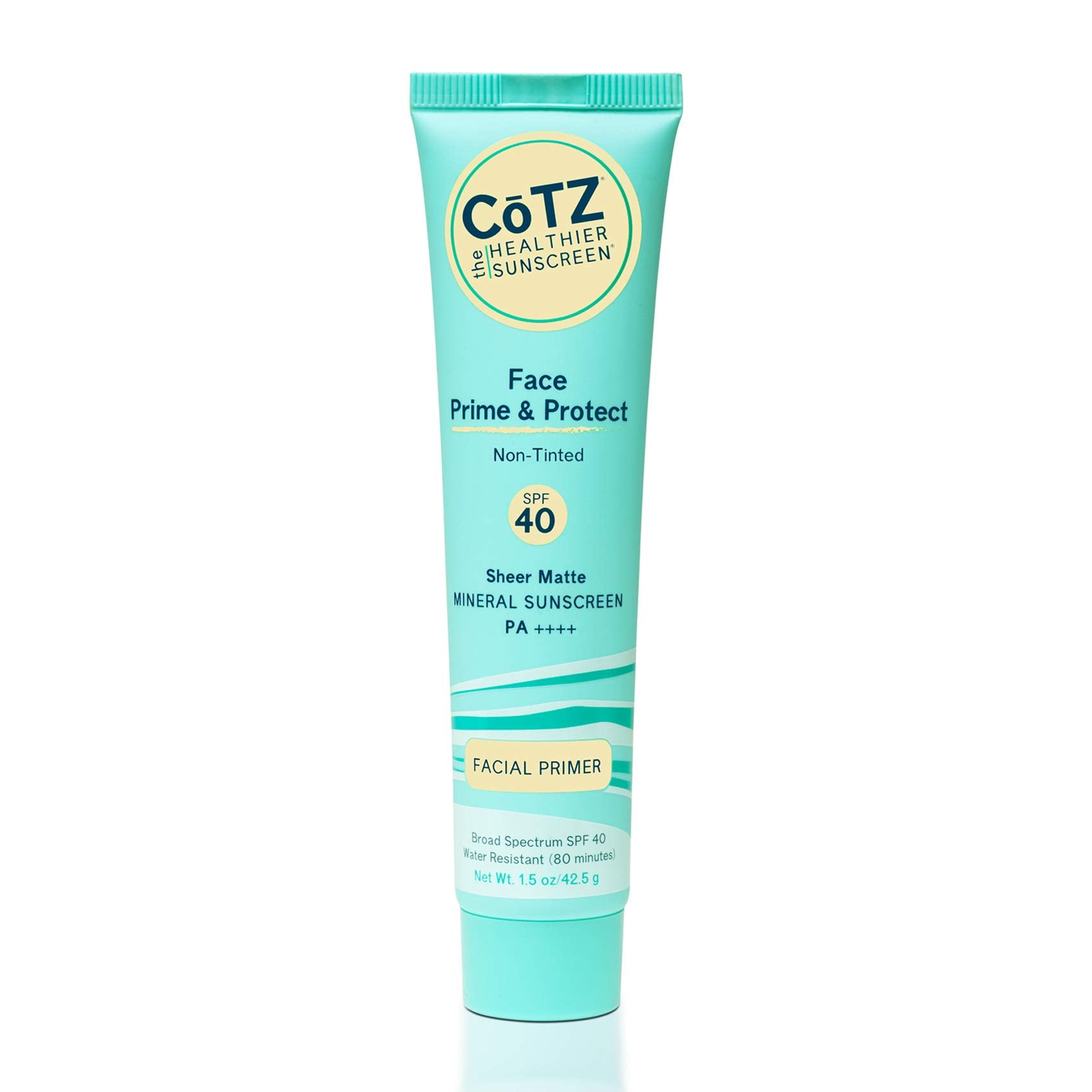 CoTZ front tube showing product branding and SPF 40 protection benefit