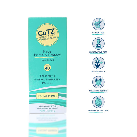 CoTZ texture close-up revealing sheer matte primer finish and smooth feel