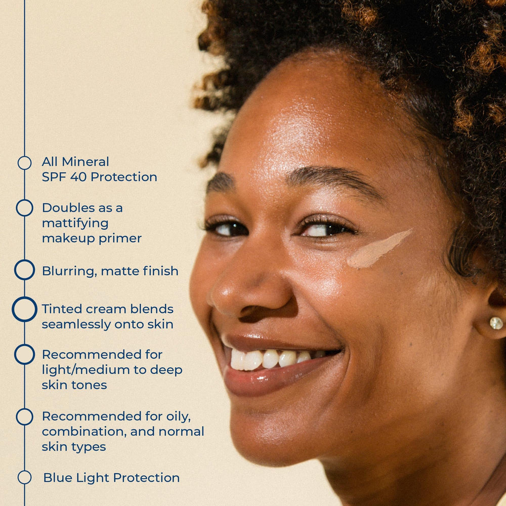 CoTZ primer beneath foundation for smoother makeup wear