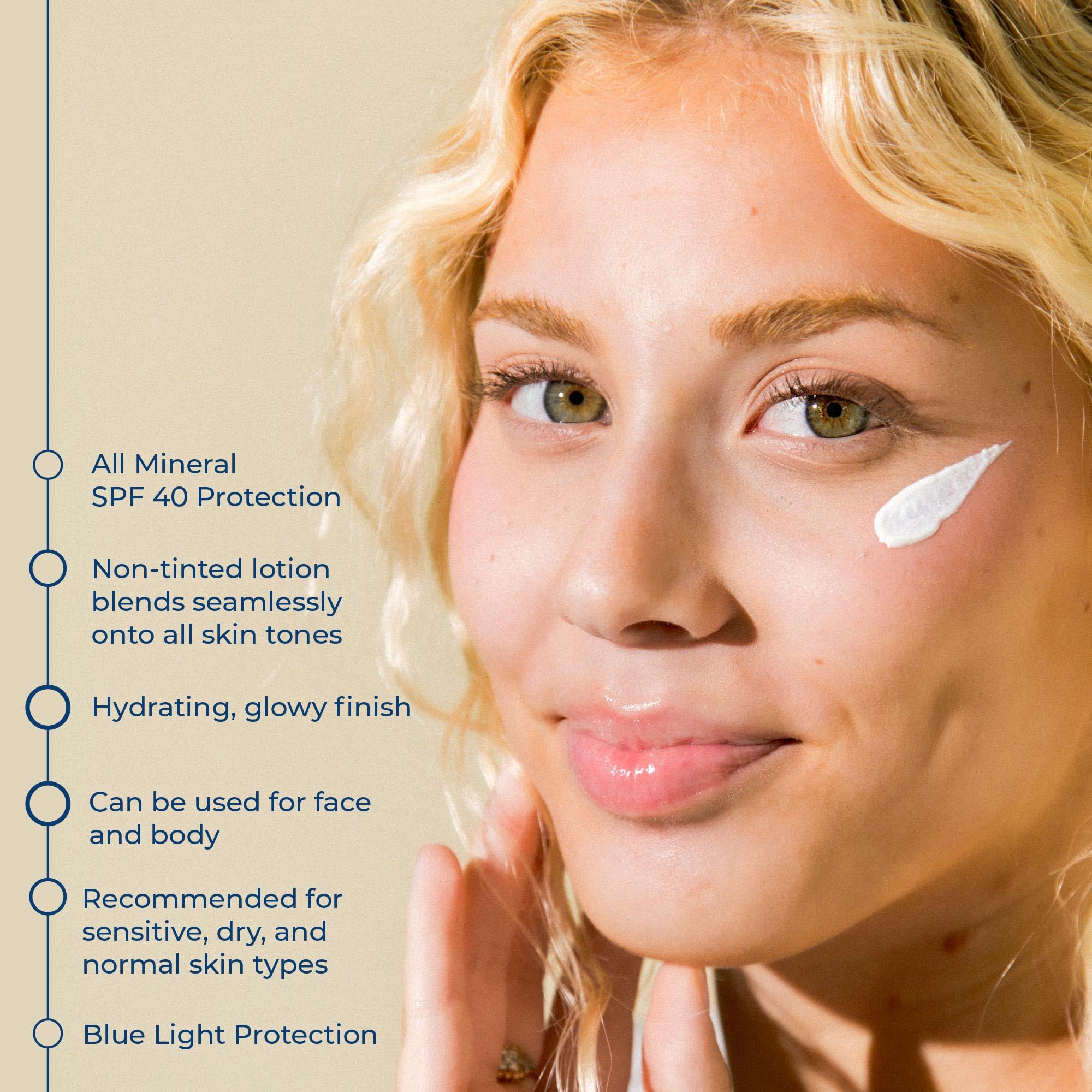 CōTZ sensitive spread on arm showing even blending benefit