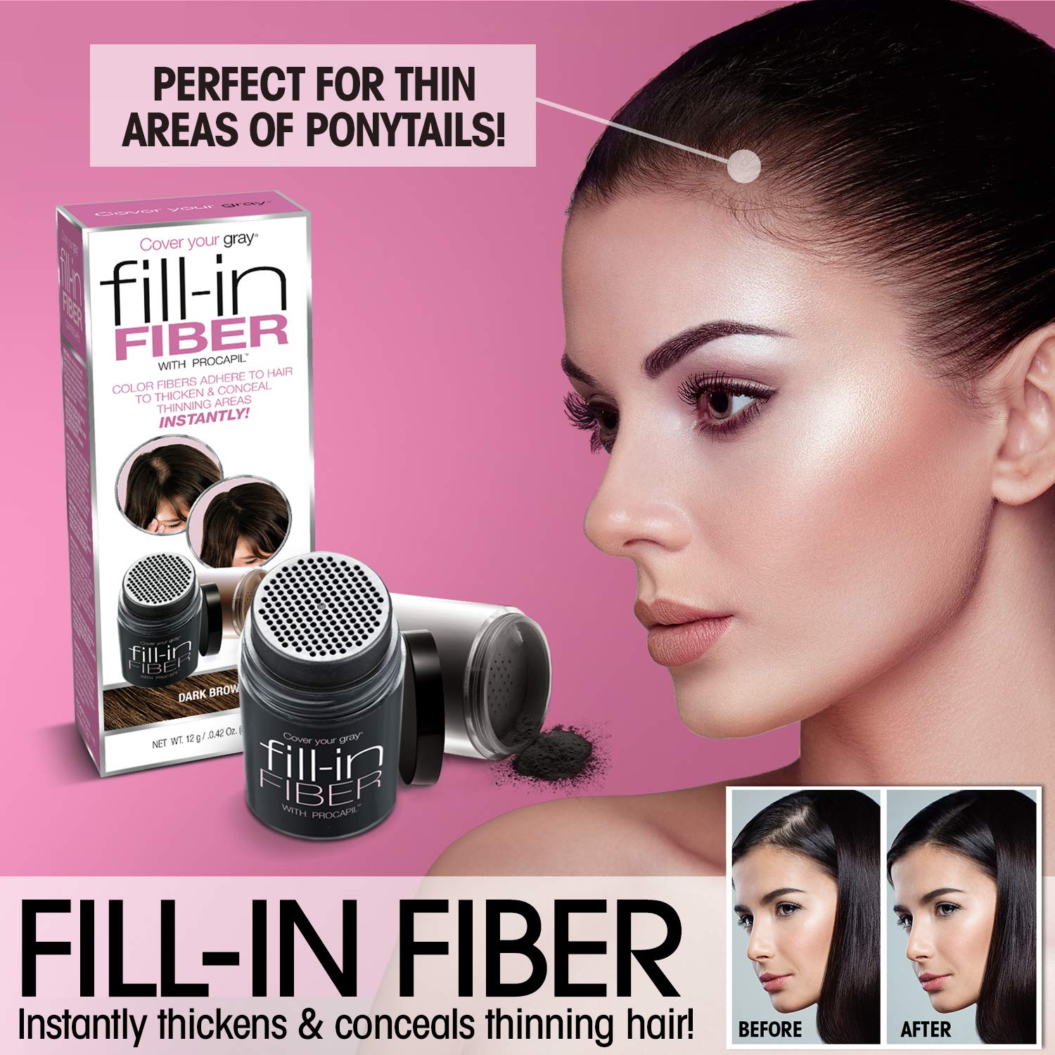 Cover Your Gray label closeup highlighting shade name and ingredient clarity benefit