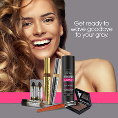 Cover Your Gray placed in makeup bag to show everyday portability and styling benefit