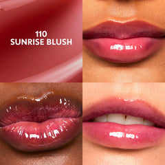 COVERGIRL swatch on arm showing sheer shine and visible hydration benefit