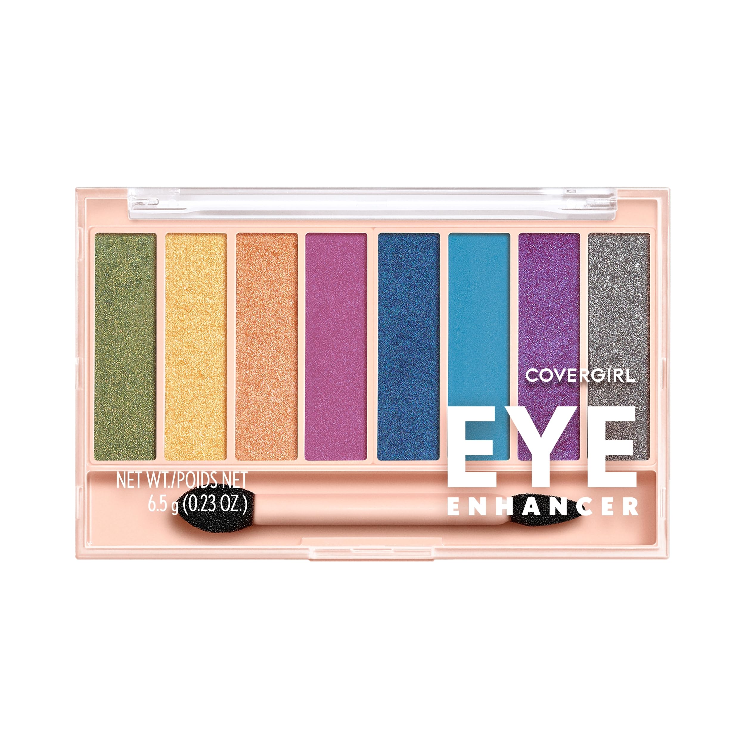 COVERGIRL 835 Dazed front compact showing eight shades and mirror, perfect for travel