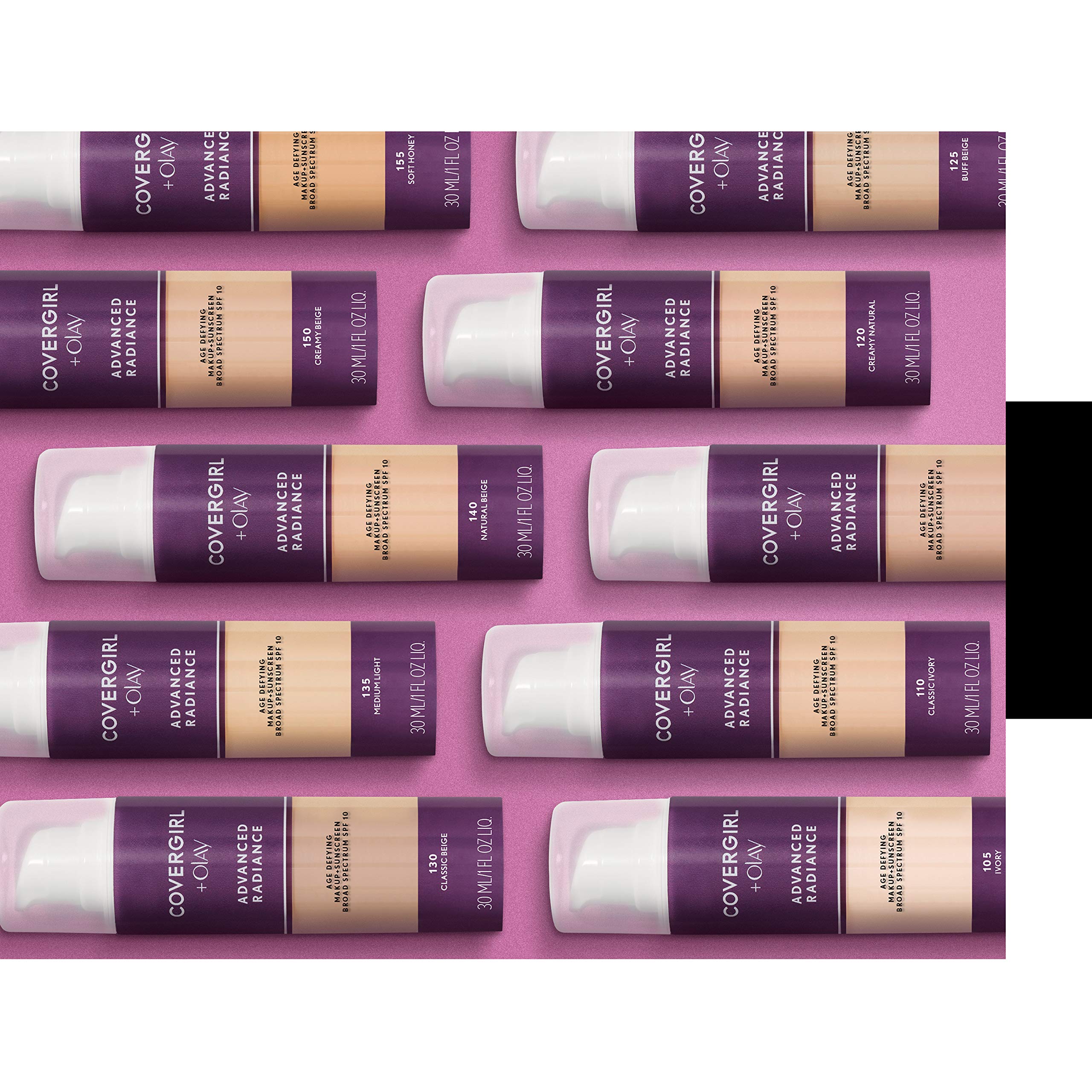 COVERGIRL foundation inside makeup bag for everyday portability