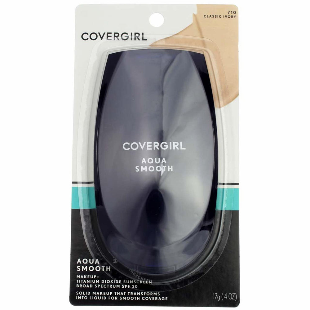 COVERGIRL front compact showing shade 710 Classic Ivory and packaging benefits
