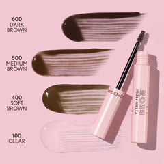COVERGIRL before and after comparison demonstrating fuller-looking brows