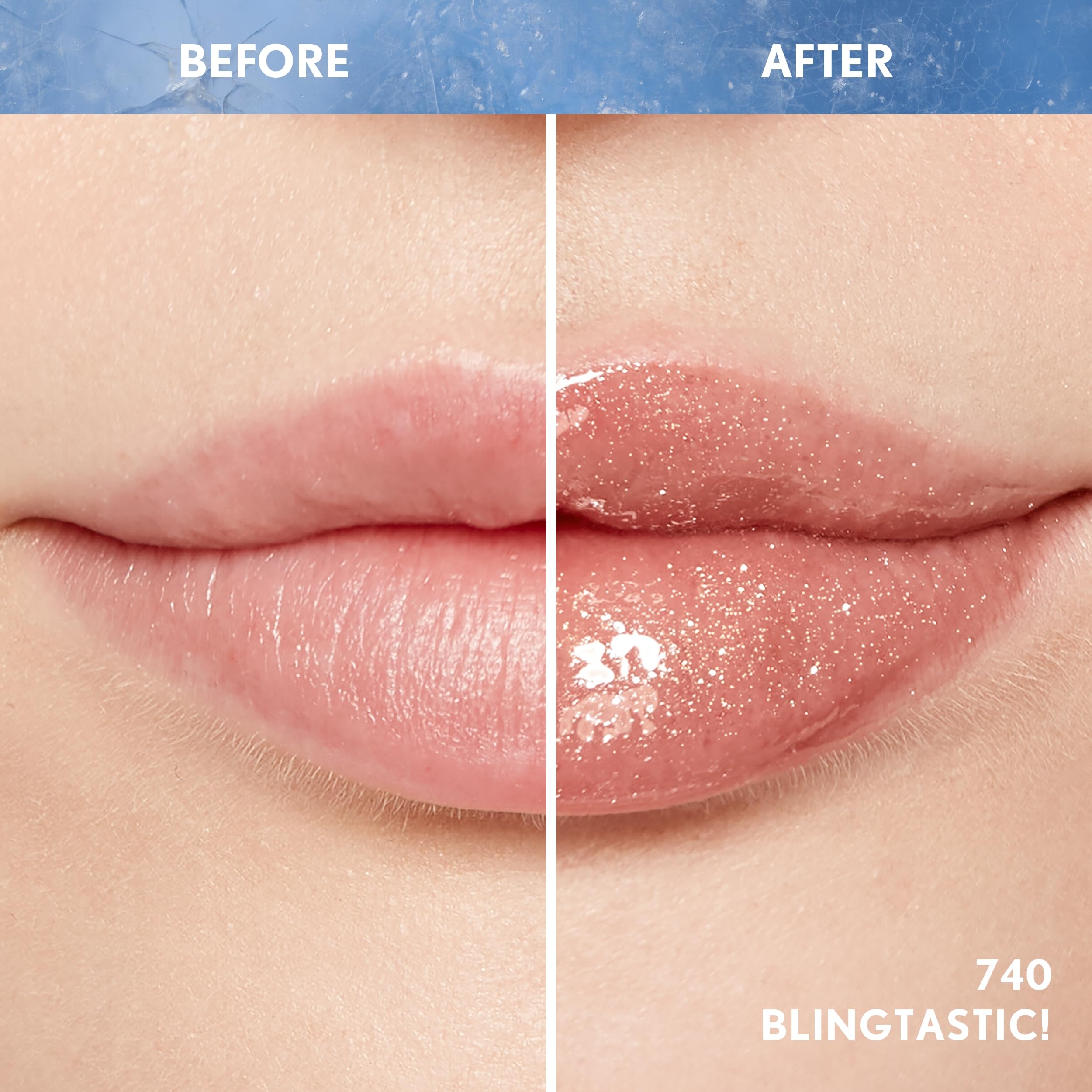 COVERGIRL sparkle reflection detail emphasizing high-shine, light-catching gloss