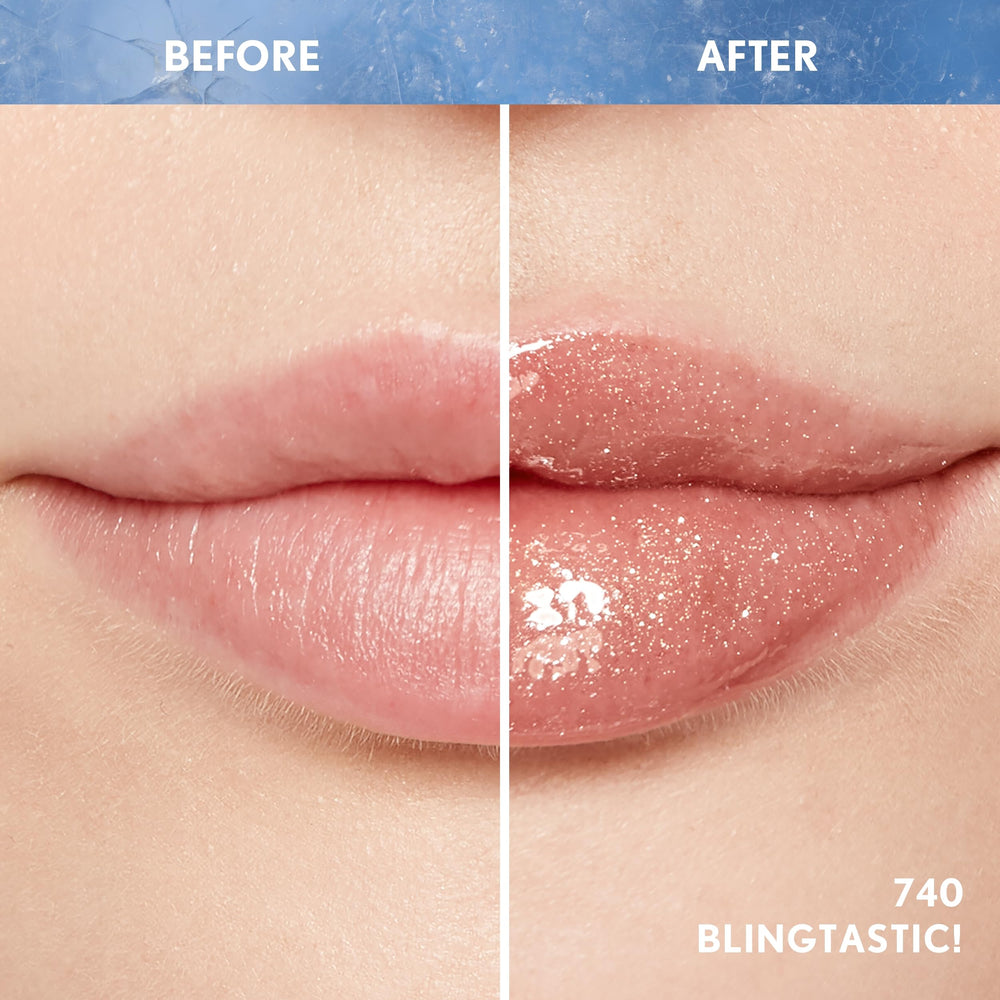 COVERGIRL sparkle reflection detail emphasizing high-shine, light-catching gloss