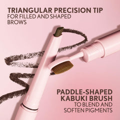 COVERGIRL brow application in use showing shaping and filling benefit