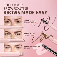 COVERGIRL pencil in use filling brows for shaped, long-lasting definition