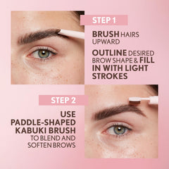 COVERGIRL applying brow pencil in front of mirror for quick daily shaping