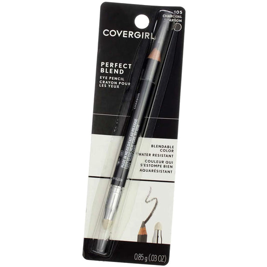 COVERGIRL charcoal pencil tip close-up showing smooth glide for precise lines