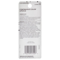 COVERGIRL close-up of lipstick bullet highlighting smooth texture and pigment