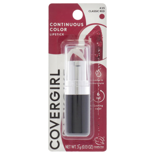 COVERGIRL front packaging showing Classic Red 435 and product benefits