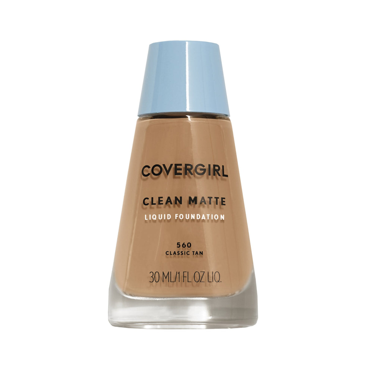 COVERGIRL front bottle showing label and shade benefit of portable matte coverage