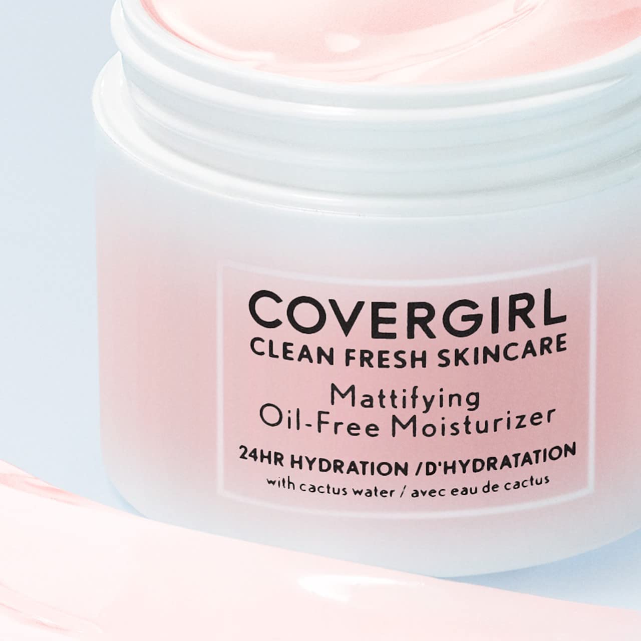 COVERGIRL application on cheek illustrating reduced surface shine