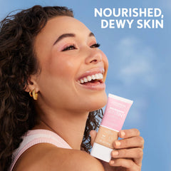 COVERGIRL blended half-face showing natural, skin-like coverage