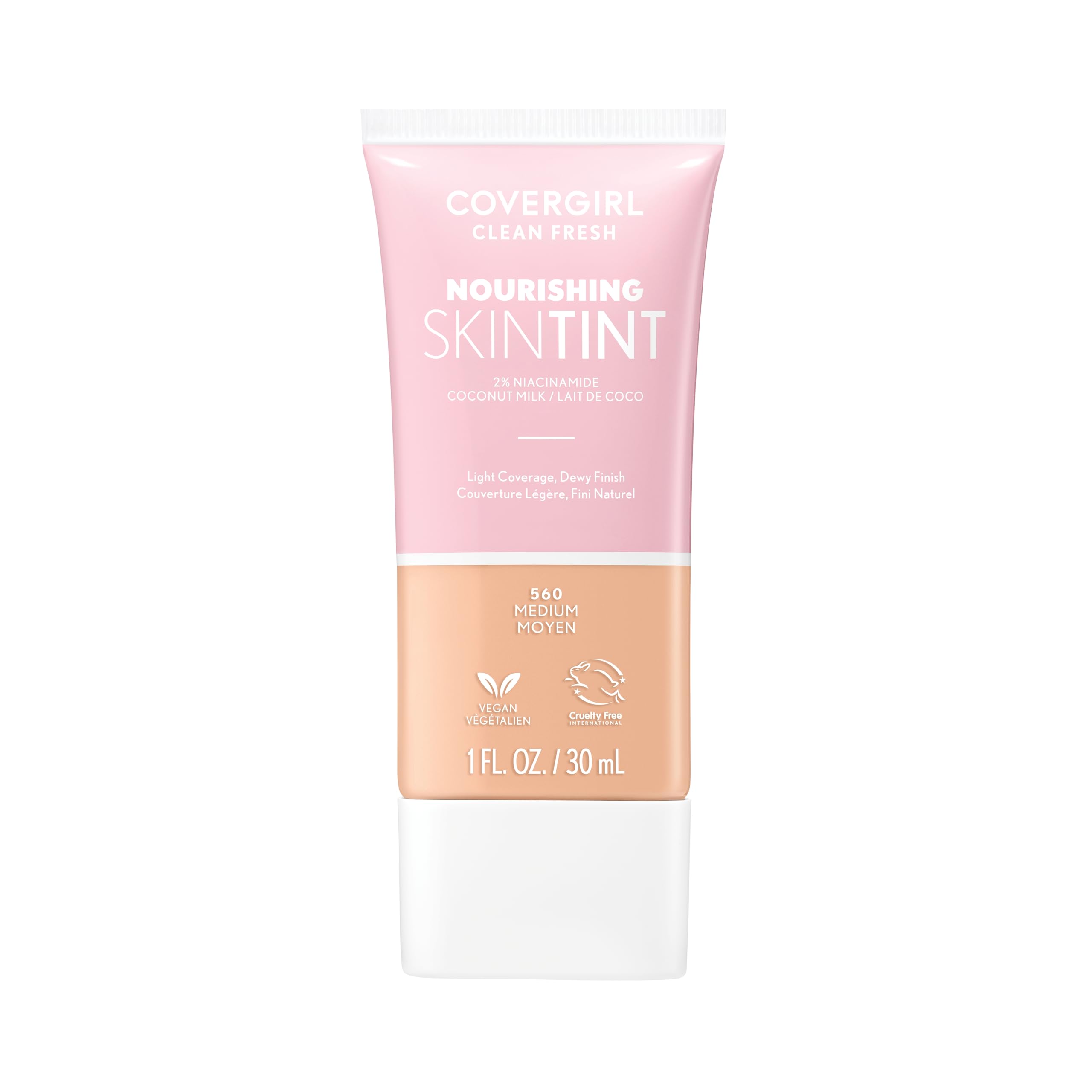 COVERGIRL front packaging showing clean fresh skin tint benefits