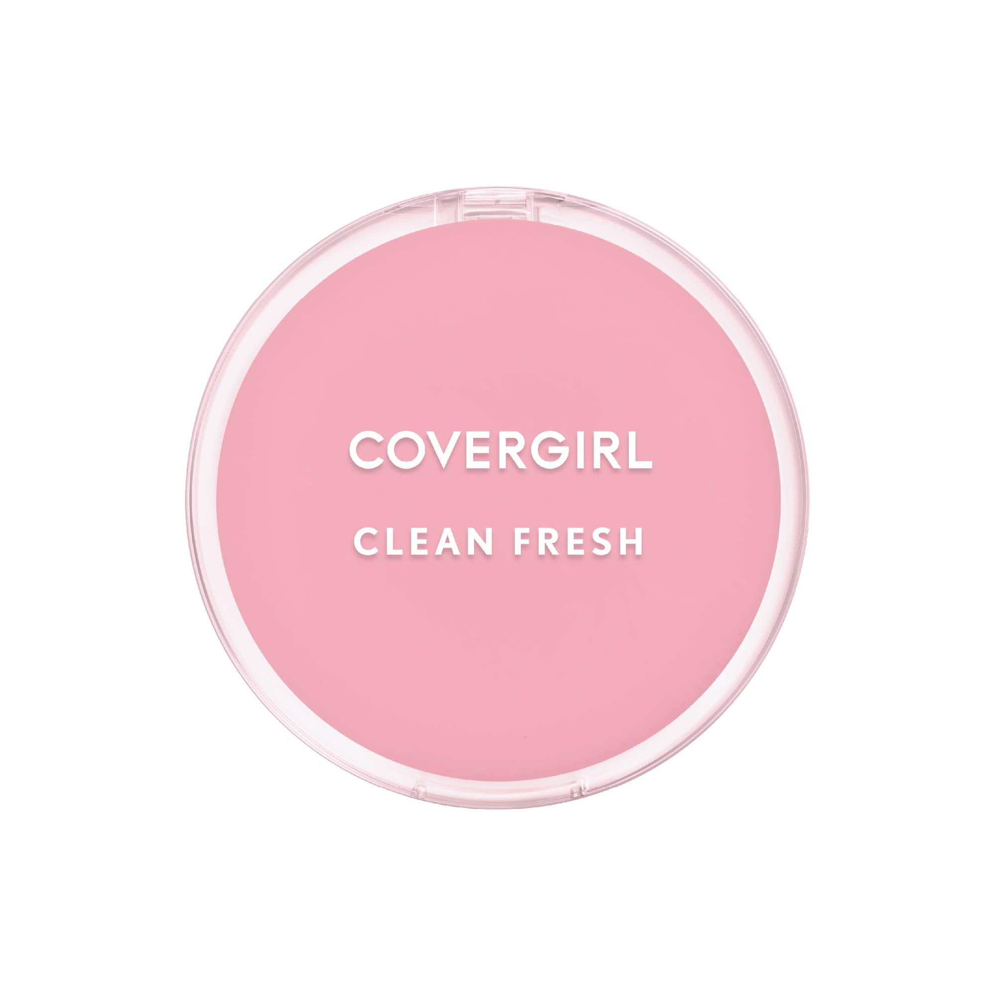 COVERGIRL pressed powder compact front view showing clean packaging and shade
