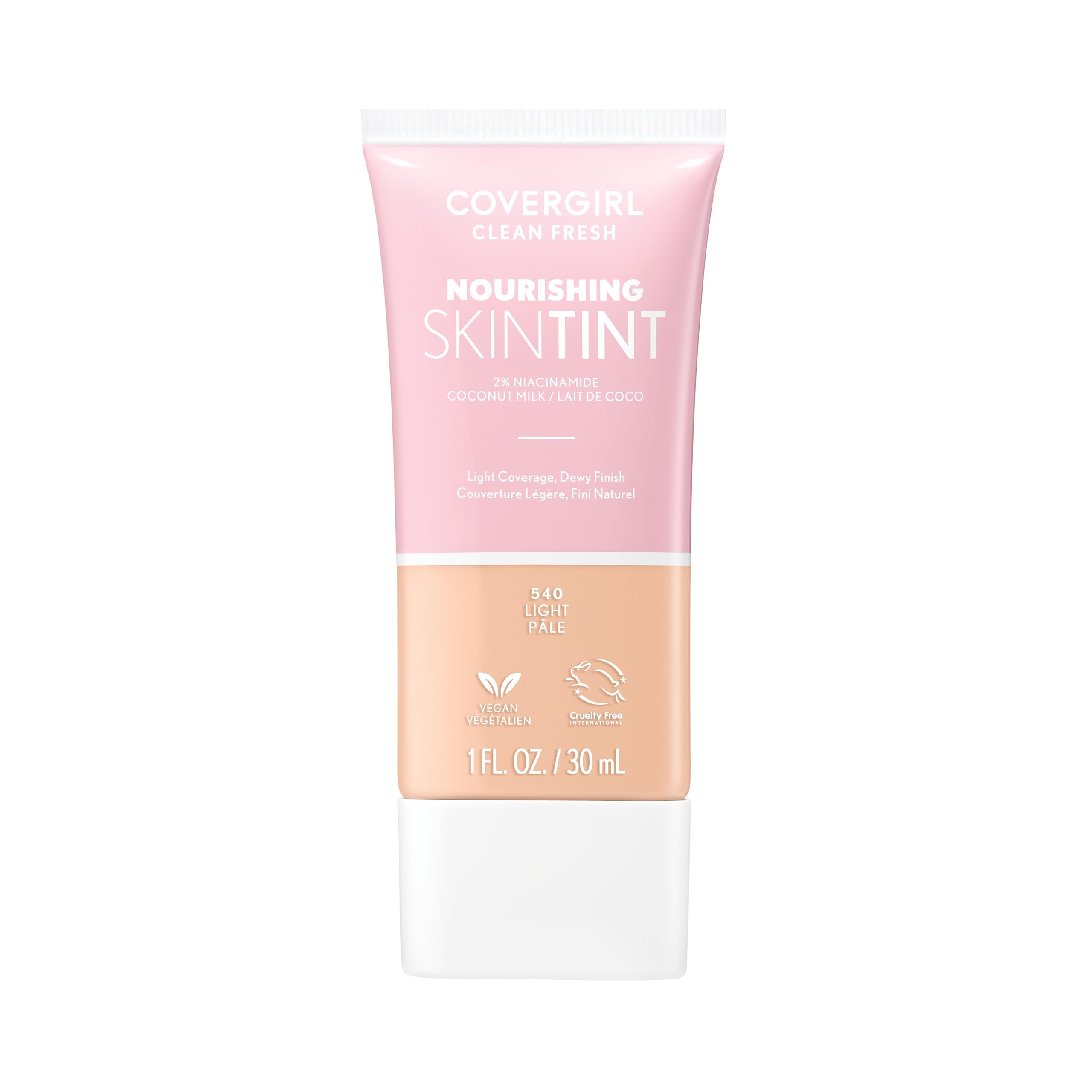 COVERGIRL front bottle view showcasing clean fresh skin milk foundation for easy recognition