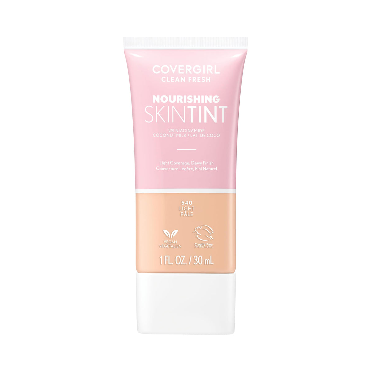 COVERGIRL front bottle view showcasing clean fresh skin milk foundation for easy recognition