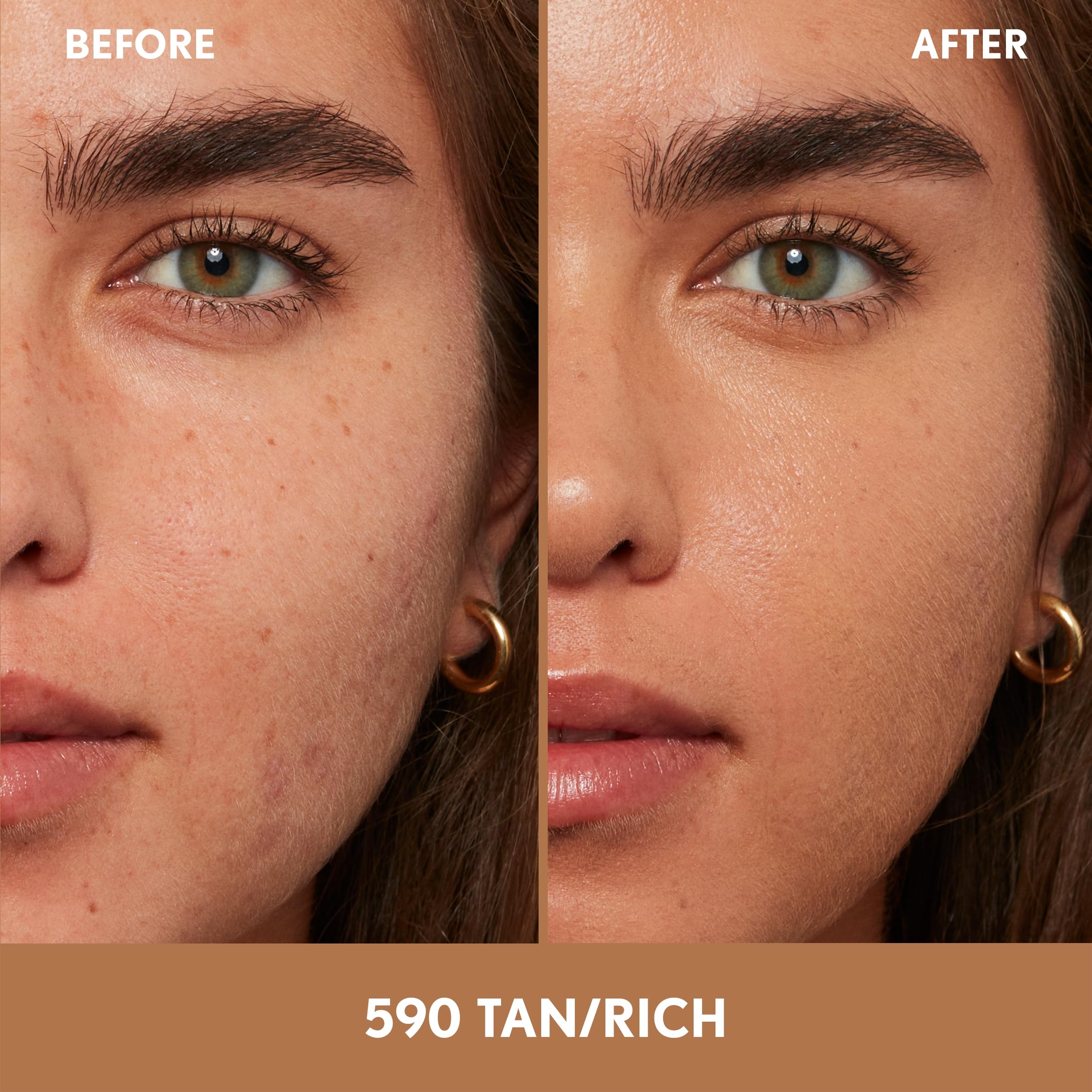 covergirl close-up of skin tint texture highlighting hydrating, dewy consistency