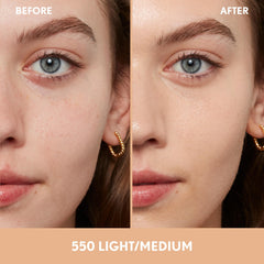 COVERGIRL liquid texture pouring to show dewy, hydrating finish