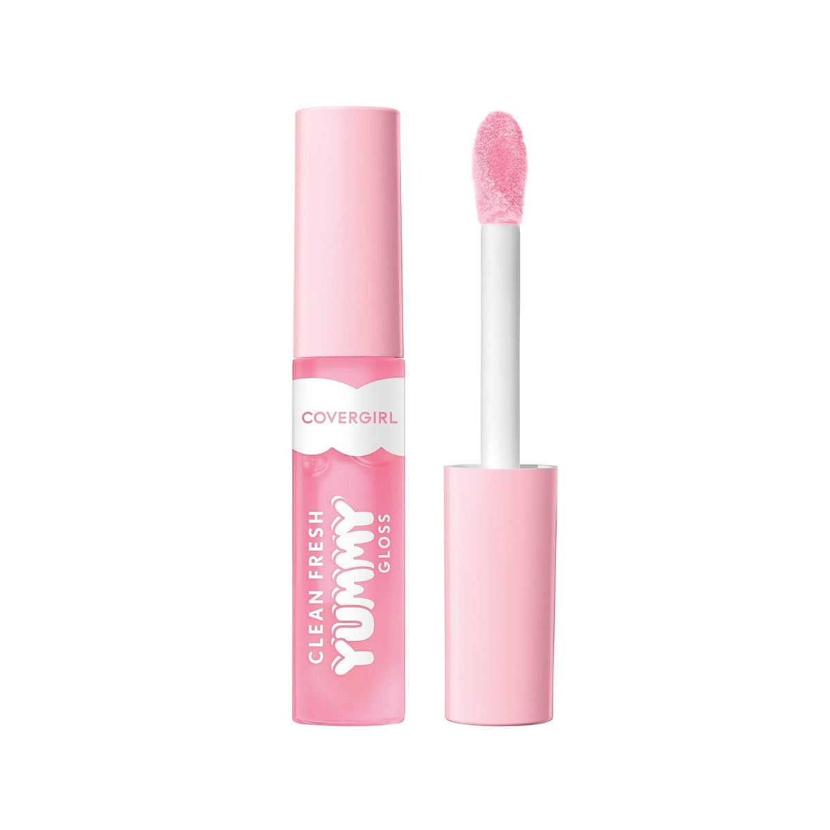 COVERGIRL lip gloss front packaging showing shade and glossy finish benefit