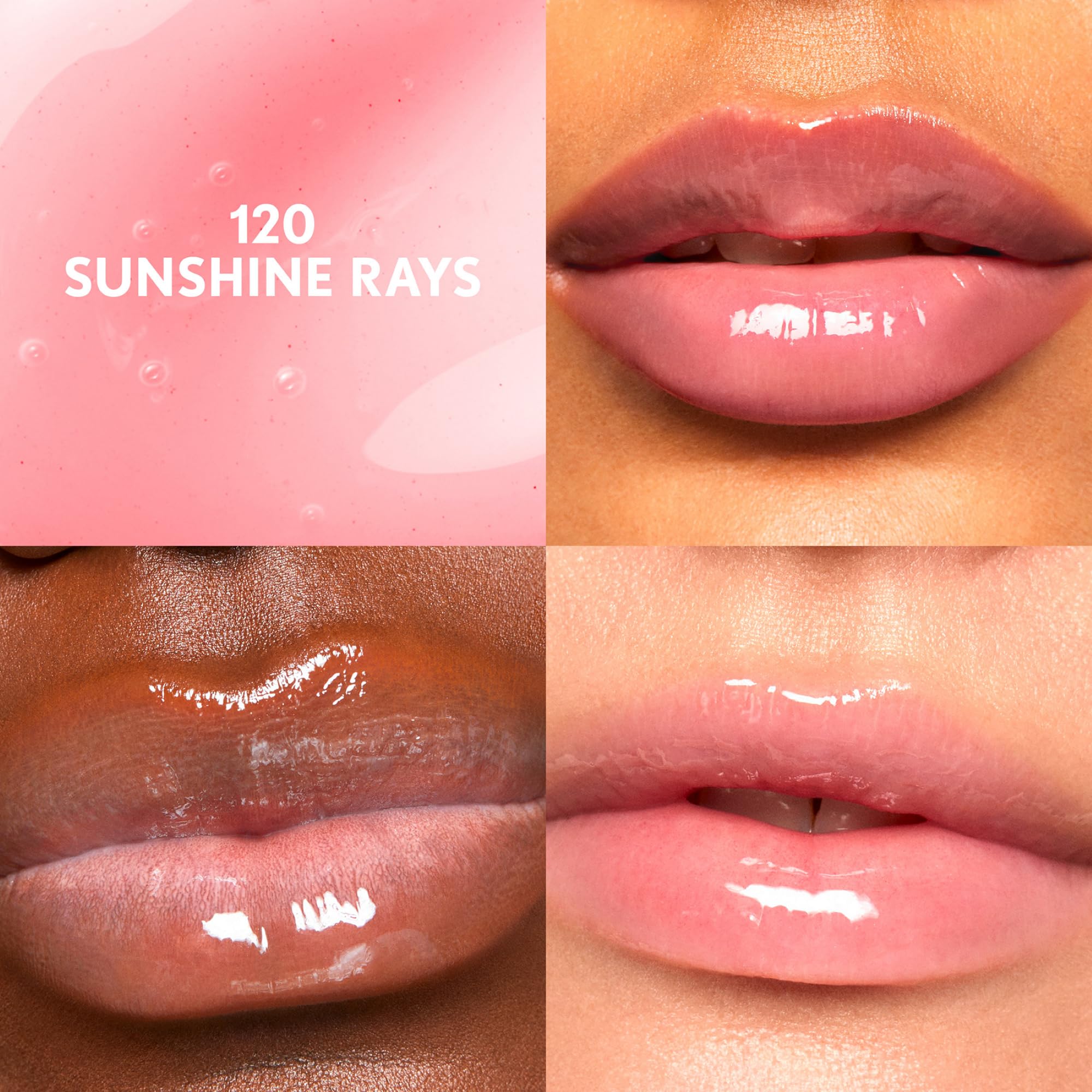 COVERGIRL gloss texture close-up highlighting lightweight, non-sticky finish