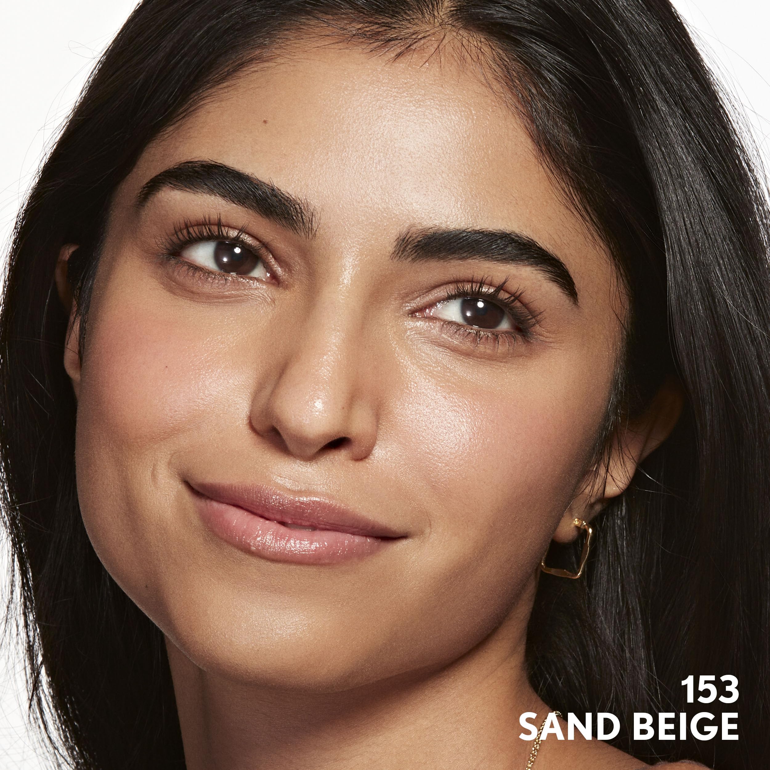 COVERGIRL foundation being applied with sponge showing seamless, skin-like finish