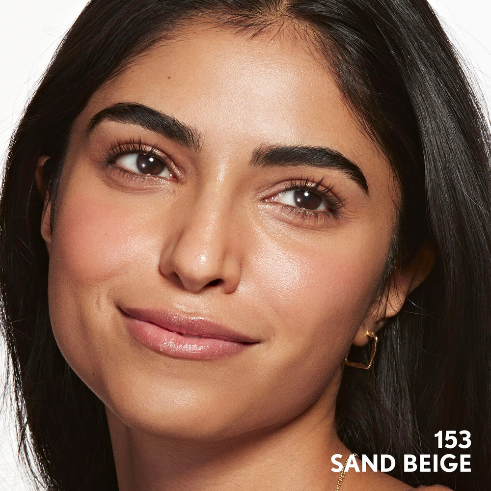 COVERGIRL foundation being applied with sponge showing seamless, skin-like finish