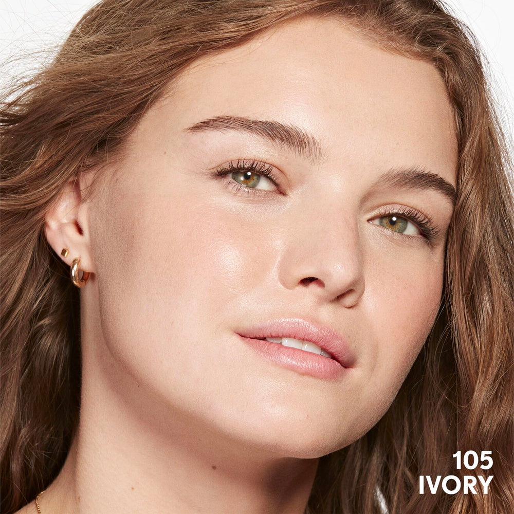 COVERGIRL before and after side-by-side showing visible tone evening benefit