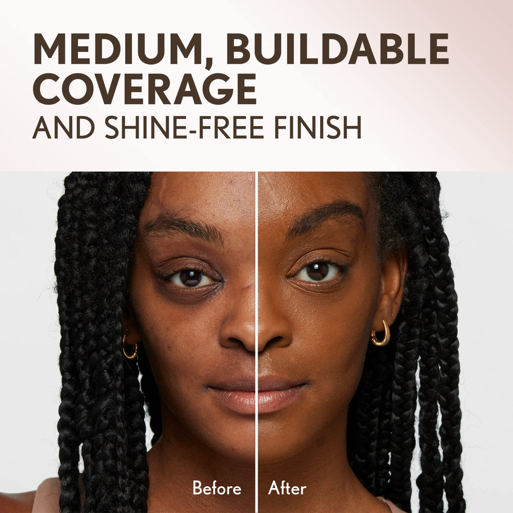 COVERGIRL soft applicator puff displayed with compact for easy, controlled touch-ups