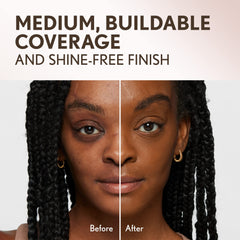 COVERGIRL soft applicator puff displayed with compact for easy, controlled touch-ups