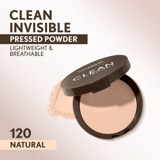COVERGIRL powder open with puff and mirror for quick touch-ups benefit