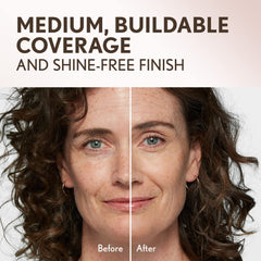 COVERGIRL finely milled powder texture close-up showing smooth, breathable finish benefit