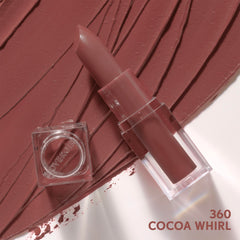COVERGIRL close-up of lipstick bullet highlighting creamy satin finish