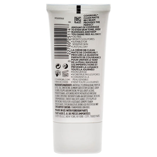 COVERGIRL texture swatch of BB cream highlighting smooth, mattifying finish and blendability