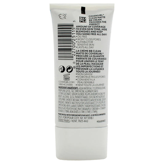 COVERGIRL cream texture swatch showing smooth matte blendability for even coverage