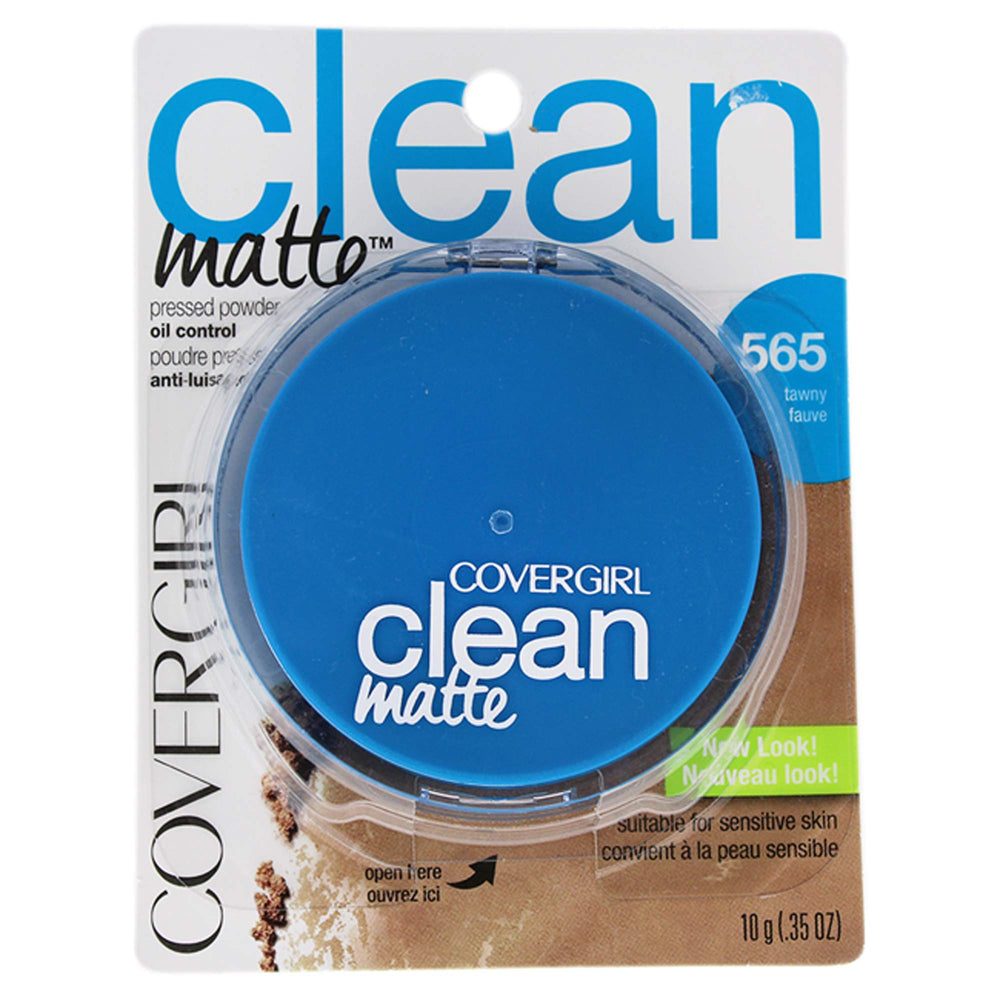 COVERGIRL compact front view showing tawny shade and travel-ready design for quick touch-ups