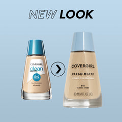 COVERGIRL label and pump close-up highlighting ingredient clarity and ease